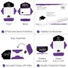 Big Dot of Happiness Purple Grad - Best is Yet to Come - Fill-In Cards - Purple Graduation Party Fold and Send Invitations - Set of 8 - 3 of 4