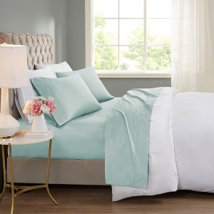 600 Thread Count Cotton Blend Deep Pocket Ultra Soft Fuzzy Sheet Set, Prime Bedding Sets for Bedroom, Cozy Winter Bedding for Luxury Decor Style, Machine Washable Fitted Sheet for Queen / King Size, Xmas Bedding - 1 of 4