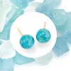 Ross-Simons 10-10.5mm Turquoise Bead Stud Earrings in 14kt Yellow Gold - 3 of 4
