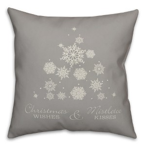 Creative Products Snowflake Christmas Tree 18 x 18 Indoor / Outdoor Pillow - 1 of 3