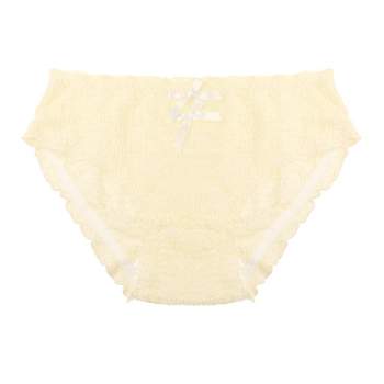 Agnes Orinda Women's 3 Packs Lace Trim Comfort Underwear High Waist Briefs  Beige Orange Grey Medium : Target