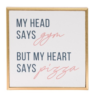 Quotable Gym Canvas/MDF Tabletop Décor