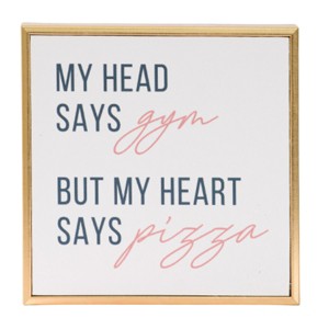 Quotable Gym Canvas/MDF Tabletop Décor - 1 of 3