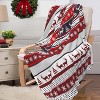 Lomsoe Christmas Flannel Throw Blanket, Rustic Soft Throw Blanket for Couch Bed Sofa, Warm Decoration Xmas Gifts. - 4 of 4