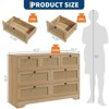 GustoWave 7 Drawer Dresser, Farmhouse Modern Dressers & Chests of Drawers,47.2" Wide Wooden Storage Organizer - 3 of 4