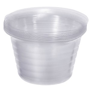 Unique Bargains Indoor Outdoor Plastic Plant Pots Saucer Flower Drip Trays Clear 10 Pcs - 1 of 4