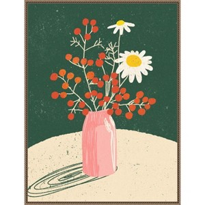 Amanti Art Vase Floral by Incado Canvas Wall Art Print Framed 23 x 30-in. - 1 of 4