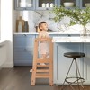 Hauck Learn N Explore Montessori Toddler Tower, Wooden Kitchen Stool, Natural - 2 of 4