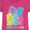 Girls' - Mattel - Cleo Lagoona Draculaura Clawdeen Frankie Pastel Group Fitted Short Sleeve Graphic T-Shirt - 2 of 4