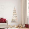 vidaXL Christmas Tree with 50 LEDs Natural 47.2" Solid Ash wood - 3 of 4