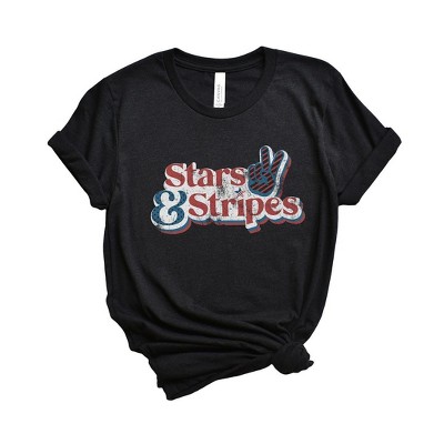 Simply Sage Market Women's Stars and Stripes Distressed Short Sleeve Graphic Tee