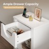Bestier Nightstands Set of 2 with Charging Station, Modern LED End Table Bedside Table with Drawer for Bedroom & Living Room - 4 of 4
