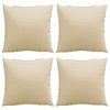 vidaXL Sofa Cushions 4 pcs Beige 23.6"x23.6" Fabric - 4 of 4