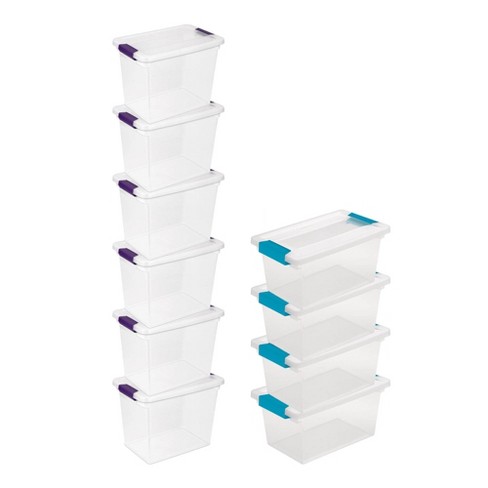 Sterilite 27 Quart Storage Container 6 Pack Medium Clip Box
