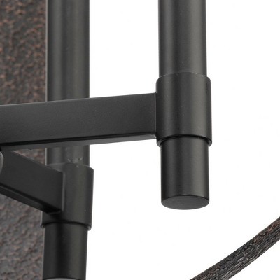 Matte Black 6-Light Globe Chandelier with Steel Frame