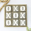 Transpac 9 Inch White Wood Tic Tac Toe Game Stylish Tabletop Decor Gift for Hostess Easy Care Indoor Use - 2 of 4