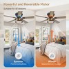 Airsurfer 52" Flush-mounted Ceiling Fan with Light and Remote,Light Memory Function,Ceiling Fan with 5 Reversible Blades for Living Room or Bedroom - 4 of 4