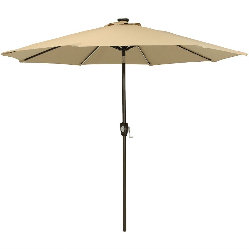 Sunnydaze Outdoor Aluminum Sunbrella Patio Umbrella with Solar LED Light Bars and Tilt - 9', 4 of 12