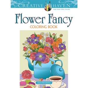 Creative Haven Flower Fancy Coloring Book - (Adult Coloring Books: Flowers & Plants) by  Jessica Mazurkiewicz (Paperback) - 1 of 1