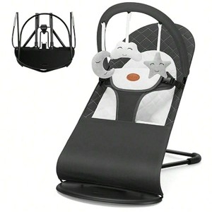 HKAI Baby Bouncer, 3 Modes with Rocker and Stationary Options, Infant Rocker Chair with Hanging Toys - 1 of 4