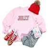 Simply Sage Market Women's Graphic Sweatshirt Embroidered Jolly -Red Ink - 3 of 3