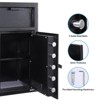 Heavy Duty Business Drop Safe, Deposit Safe with Front Load Slot for Cash Mail, Anti-Pry Steel Construction - 3 of 4