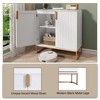 ORRD White Wood Grain Cabinet with 2 Doors, Storage Sideboard with Gold Legs for Living, Entryway & Dining - 4 of 4