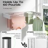 Wall-Mounted Dry Racks, 80/100cm 5/6 Poles Retractable Clothes Drying Rack with Towel Rails - 2 of 4