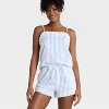 Women's Cotton Blend Tank Top and Shorts Pajama Set - Auden™ - 3 of 4