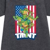 Girls' - Teenage Mutant Ninja Turtles - USA Turtles Graphic Short Sleeve Fleece Dress - 2 of 3