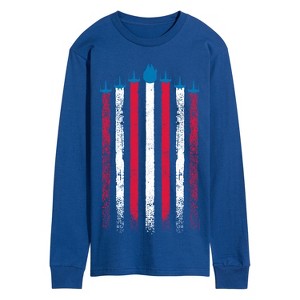 Men's - Star Wars - Flag Ships Americana Long Sleeve Graphic T-Shirt - 1 of 4