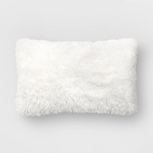 White fur sale pillow target