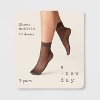 Women's 20D Sheer 3pk Anklet Socks - A New Day™ Beige/Soft Brown/Black One Size - 4 of 4