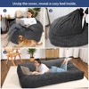 Bean Bag Chair for Adults Teens, Convertible Bean bag Bed from Bean Bag to Mattress for Home Living Room Bedroom - 2 of 4