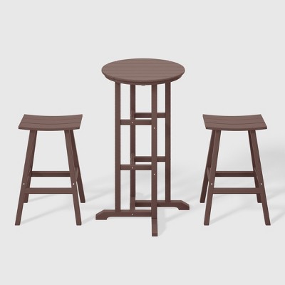 WestinTrends Malibu All Weather Hdpe Outdoor Patio Bar Height Bistro Set (3-piece)