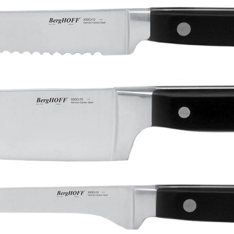 BergHOFF Contempo 6Pc German Steel Knife Set, Wood Case, 3 Stage Sharpener, 2 of 8