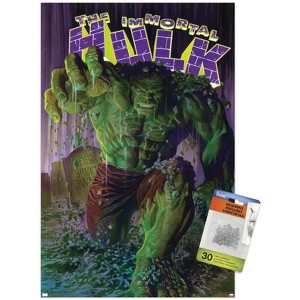 Trends International Marvel Comics Hulk - The Immortal Hulk #1 Unframed Wall Poster Print Clear Push Pins Bundle 14.725" x 22.375" - 1 of 4