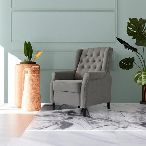 Redde Boo brand new recliner sofa light gray cozy soft living room sofa chair - 1 of 4