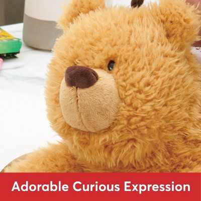 Classic Brown 11" Plush Teddy Bear with Squishy Paws