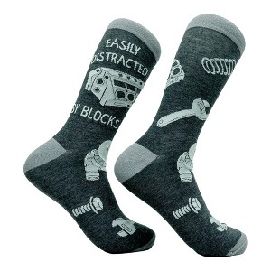 Crazy Dog T-Shirts Men's Easily Distracted By Blocks Socks Funny Car Mechanic Engine Lovers - 1 of 4