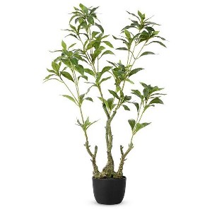 Artificial Tree - Faux 32" Potted Pieris Japonica Plant - FXP2012 - Green - Safavieh - 1 of 4