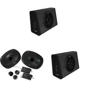 Kicker (2) 11PT250 Powered Sub Enclosure & 46CSS694 6x9" Component Bundle - 1 of 4