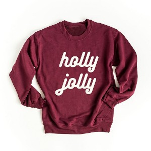 Simply Sage Market Women's Graphic Sweatshirt Holly Jolly Bold Cursive - 1 of 4