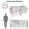 GOTGELIF Large Metal Chicken Coop 87" x 40" Chicken Cage Hen House with Waterproof Cover - 4 of 4