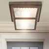 Yosemite Two Lights Exterior Lighting Dark Brown: Flush Mount, All-Weather, UL Listed, No Assembly Required - 4 of 4