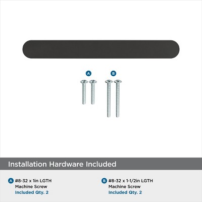 Amerock Rift 3-3/4 inch (96mm) Center-to-Center Matte Black Cabinet Pull