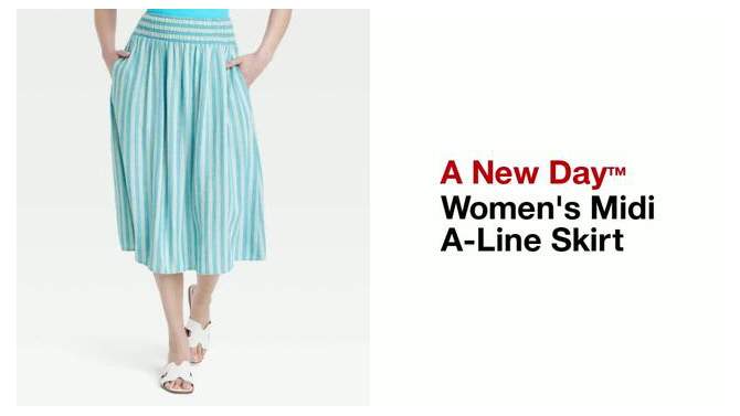 Women's Midi A-Line Skirt - A New Day™, 2 of 10, play video