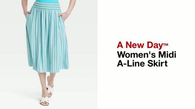 Women's Midi A-Line Skirt - A New Day™, 2 of 9, play video
