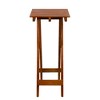 Northlight 26" Light Brown Acacia Wood Outdoor Folding Accent Table - 2 of 4