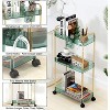 YIGII Storage Rolling Cart 3 Tier Acrylic Bathroom Cart Organizer - 3 of 4